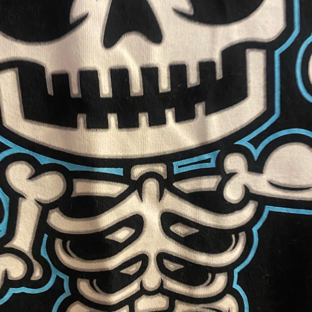 Hybrid Apparel Youth Boys Graphic Tee T Shirt L Large Skateboarding Skeleton - Picture 3 of 5